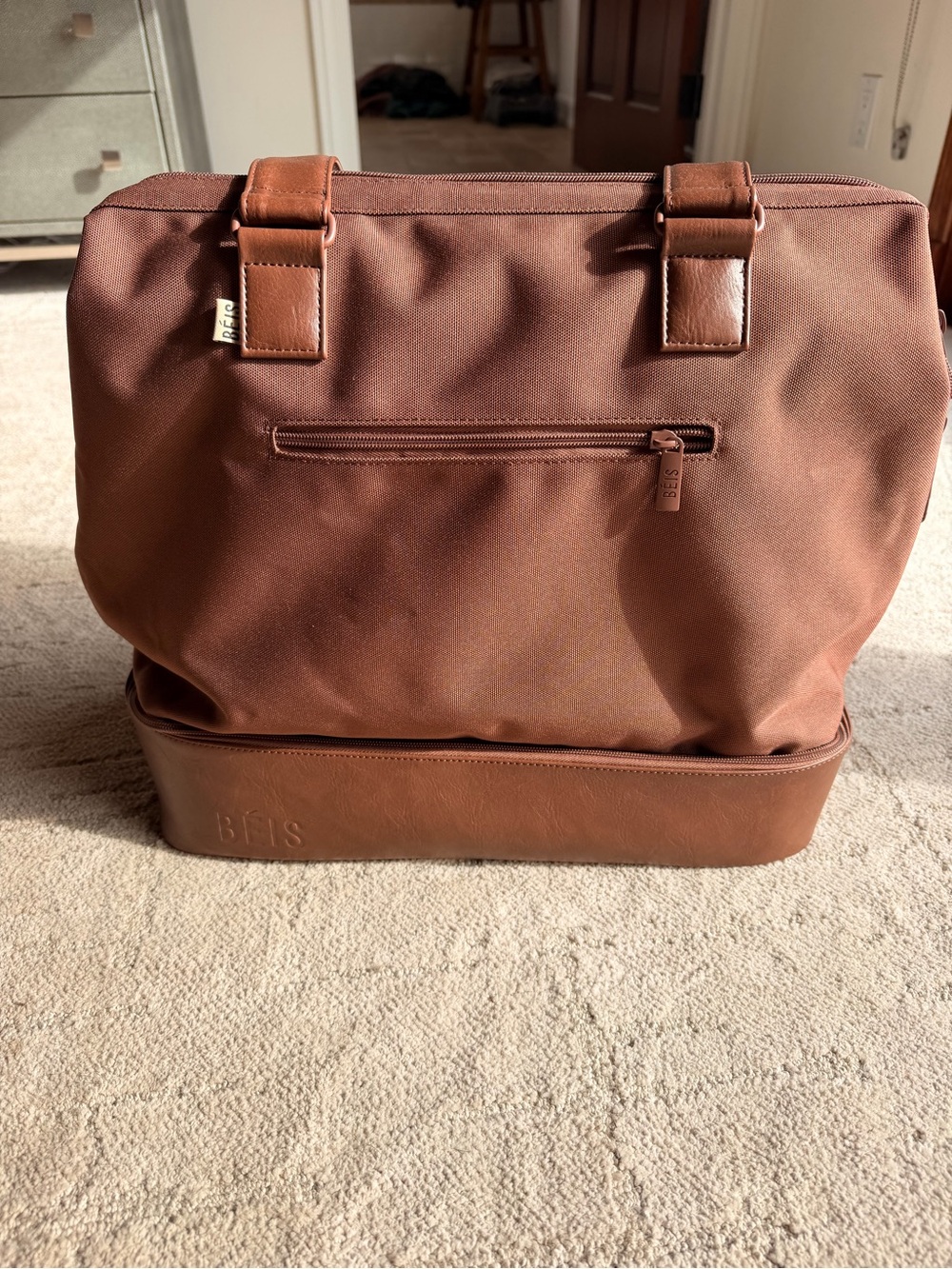 Beis weekender bag in Maple